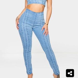 Plt Vintage Seam Detail High Waist Skinny Jeans